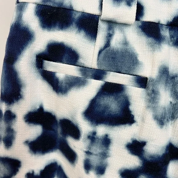 PIAZZA SEMPIONE Tie-Dye Print Canvas Shorts SZ 42
